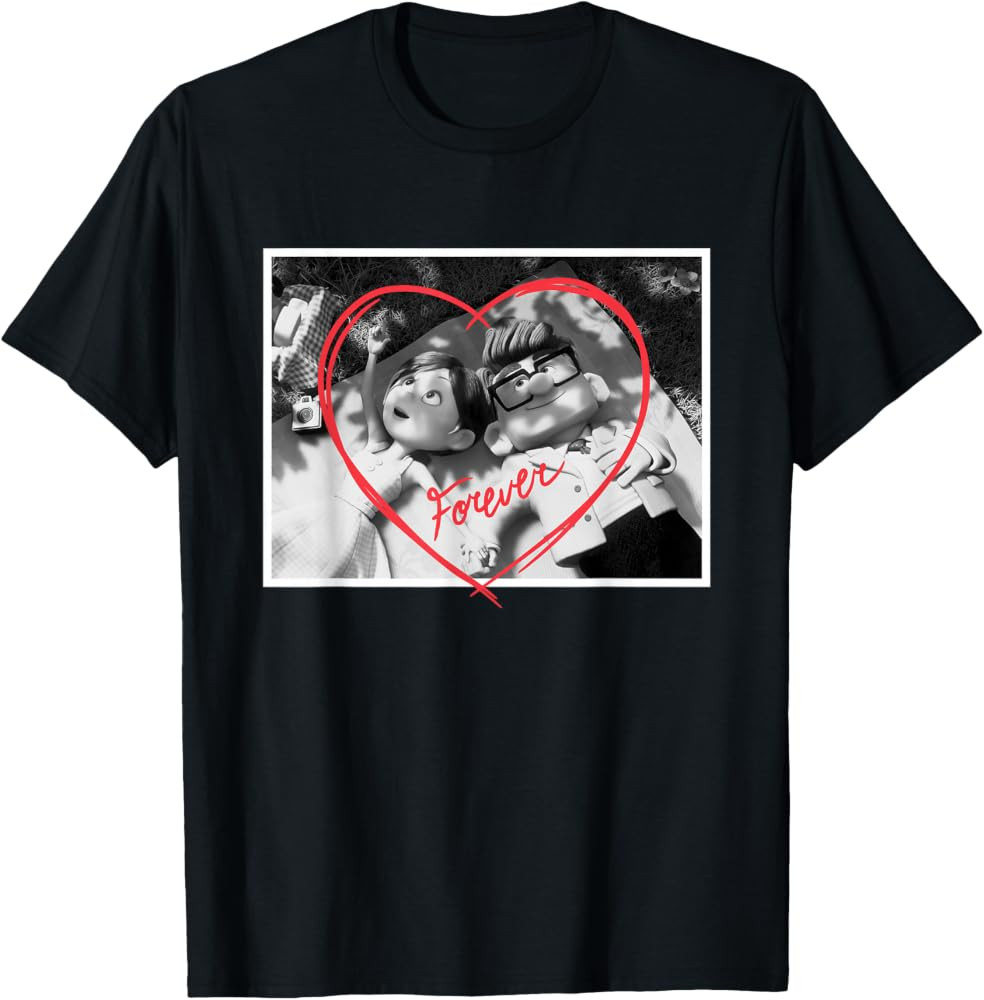 Disney Pixar UP Carl and Ellie Forever Heart T-Shirt | Amazon (US)