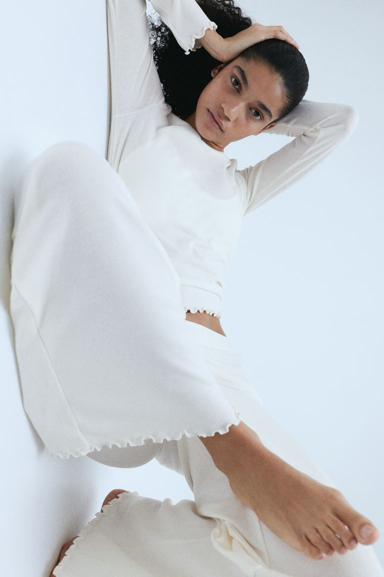 Schlafshirt und Hose - Cremefarben - Ladies | H&M DE | H&M (DE, AT, CH, NL, FI)