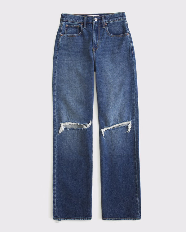 Women's Curve Love High Rise 90s Relaxed Jean | Women's Bottoms | Abercrombie.com | Abercrombie & Fitch (US)