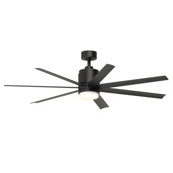Fanimation Studio Collection Blitz 56-in Matte Black LED Indoor/Outdoor Ceiling Fan with Light Ki... | Lowe's