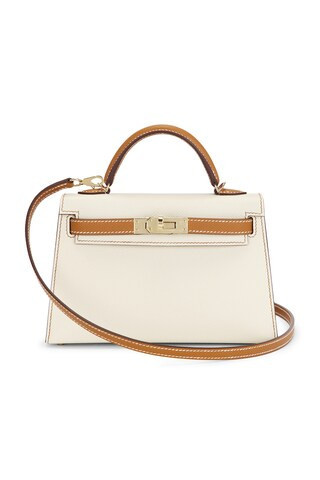 Hermes Epsom Kelly 20 Handbag in White | FWRD 