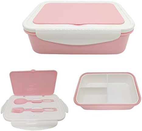 Bento Box, Lunch Box for Kids Adults, 3 Compartment Bento Lunch container, Food Storage Container Bo | Amazon (US)