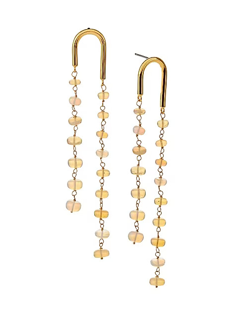 Asterales 14K Gold-Plated & Opal Drop Earrings | Saks Fifth Avenue