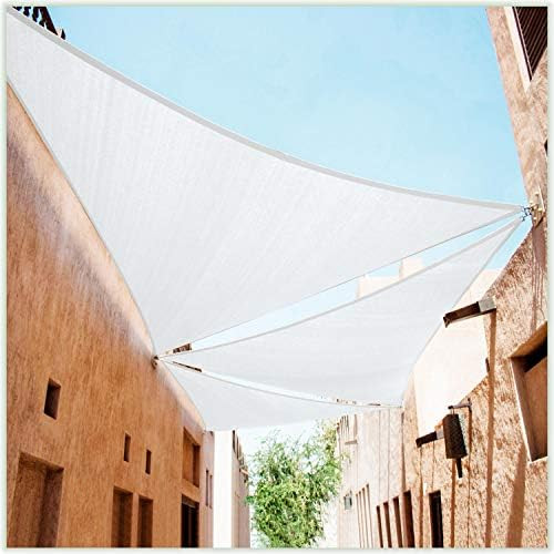 ColourTree TART24 Custom Size Order to Make 10' x 18' x 20.6' White Right Triangle Sun Shade Sail Ca | Amazon (US)