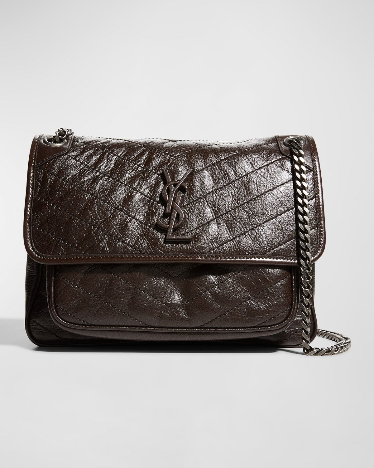 Niki Medium YSL Monogram Flap Shoulder Bag | Neiman Marcus