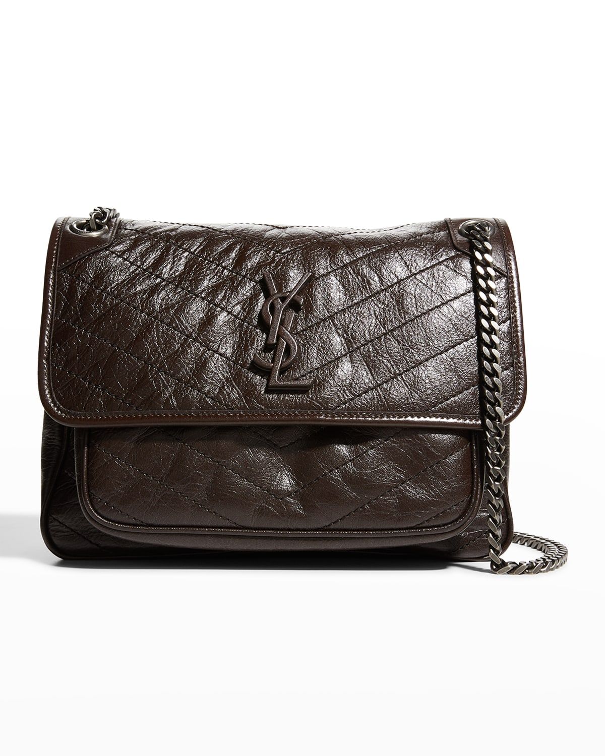 Niki Medium YSL Monogram Flap Shoulder Bag | Neiman Marcus