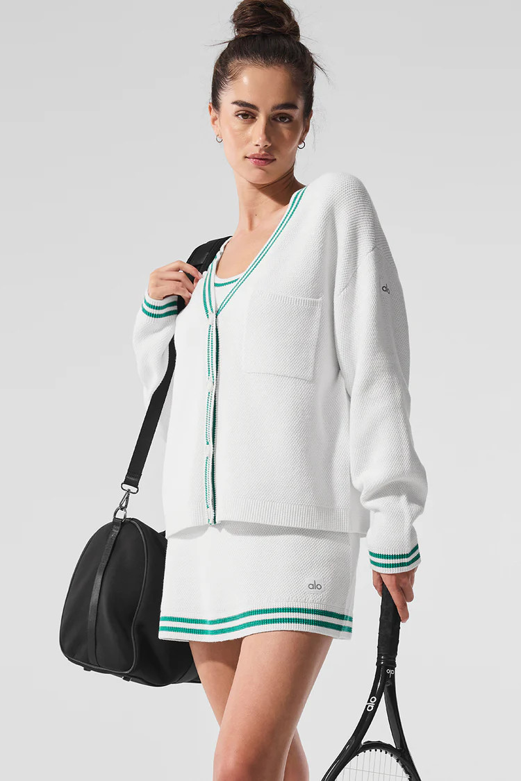 Tennis Club Sweater Knit Cardigan | Alo Yoga (US)