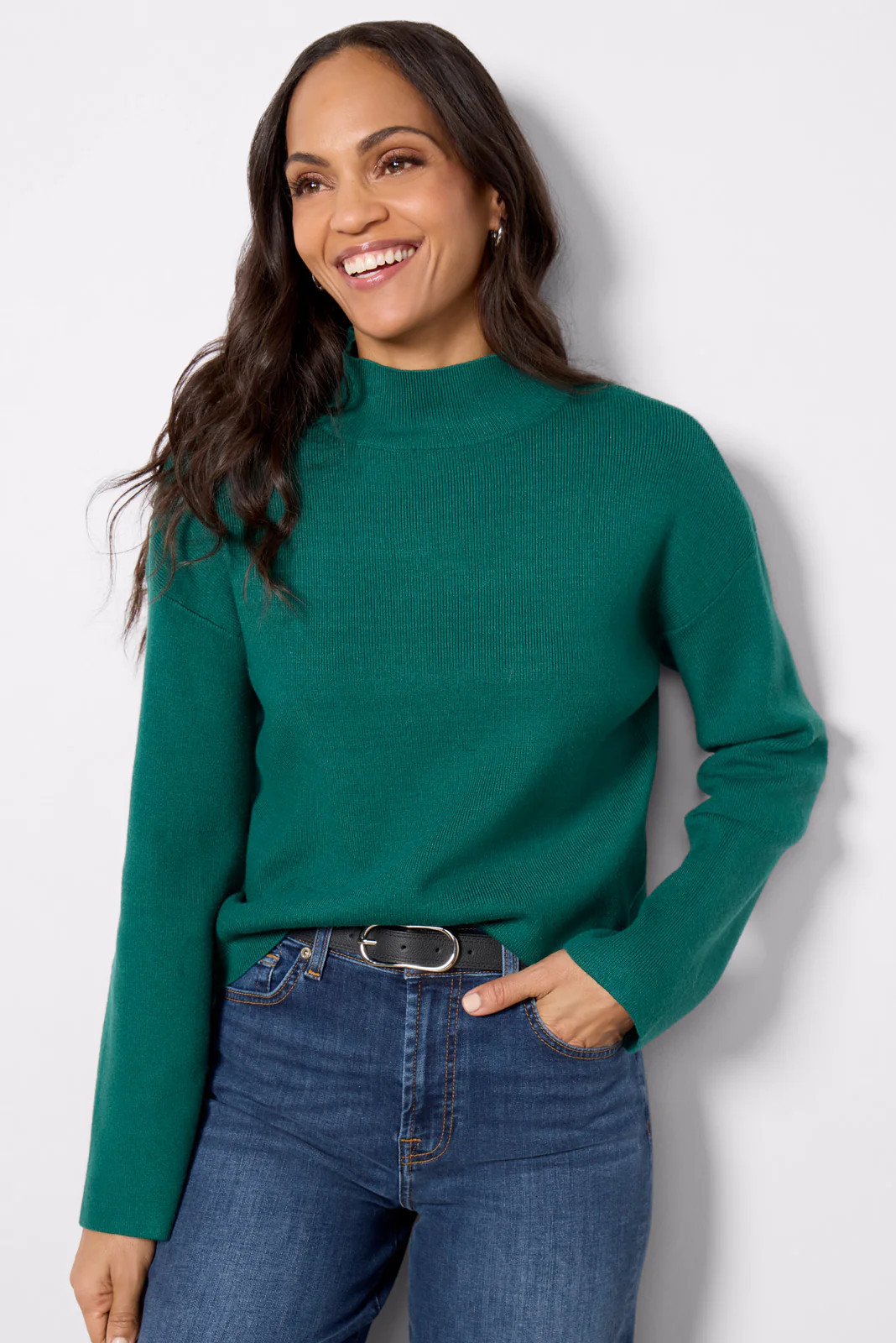Bonnie Mock Neck Pullover | Evereve