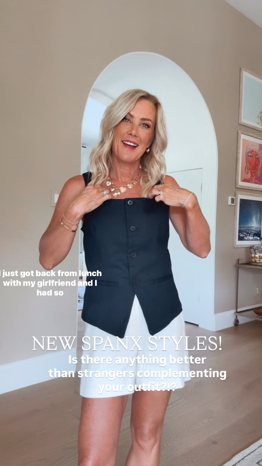 These new Spanx styles are so comfy and flattering! Adore this vest and shorts combo. @Spanx #spanxpartner

#LTKootd #LTKOver40 #LTKSeasonal