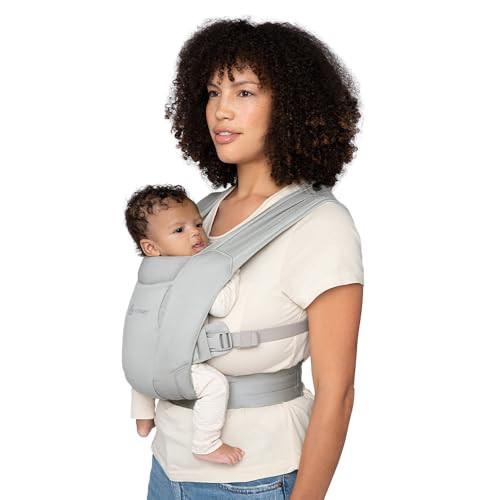 Ergobaby Embrace Baby Carrier Newborn to Toddler - Lightweight Ergonomic Baby Carriers - Cozy Essentials (7-25 Pounds), Ponte Knit, Soft Grey | Amazon (US)