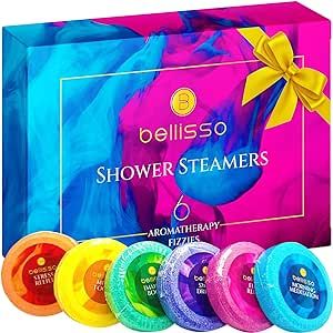 Aromatherapy Shower Steamers, Set of 6 Scent Tablets - Essential Oil Fizzies Bath Bombs Self Care... | Amazon (US)