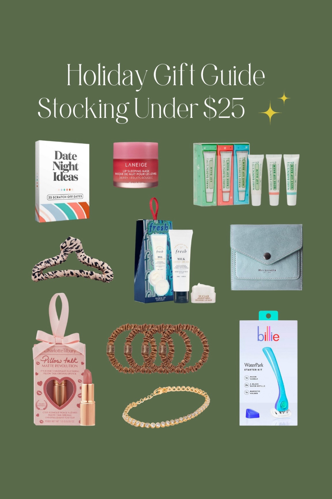 Gift Guide Stocking Stuffers Under $25! 

#DanniNicolleStyle #GiftGuide #StyleInfluencer #LTKGifts #StockingStuffers #AffordableGifts
#FashionGiftIdeas #GiftsUnder25
#HolidayGifts #FashionAccessories
#GiftInspiration



#LTKHoliday #LTKGiftGuide #LTKfindsunder50