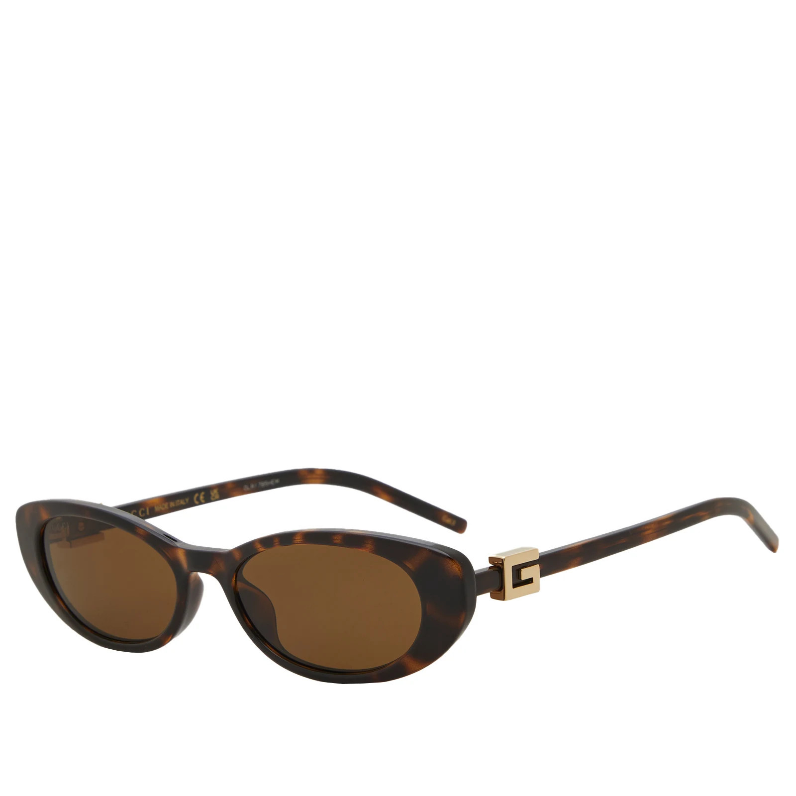 Gucci Women's G String Sunglasses in Havana/Brown | END. Clothing