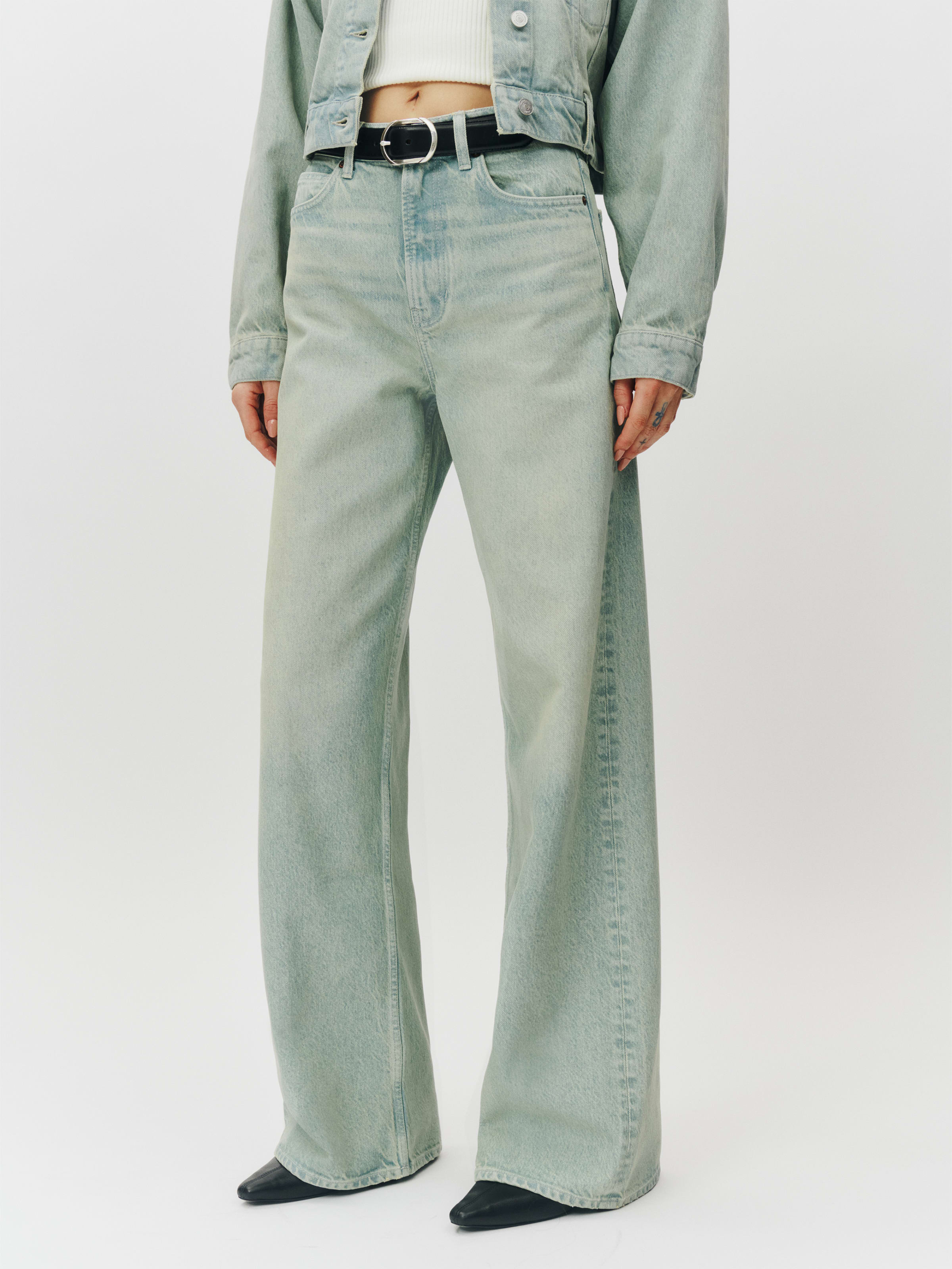 Cary High Rise Slouchy Wide Leg Jeans | Reformation (Global)