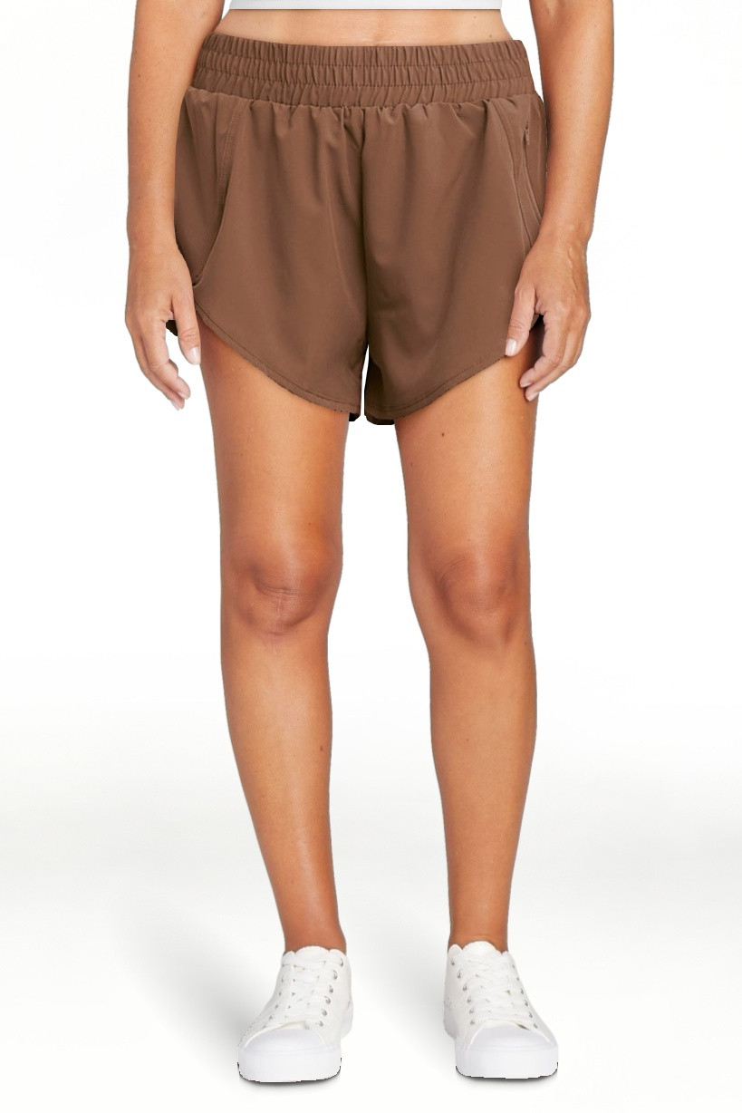 Cueply Women's Running Shorts High Waisted Athletic Gym Workout Shorts with Liner Zipper Pockets | Walmart (US)