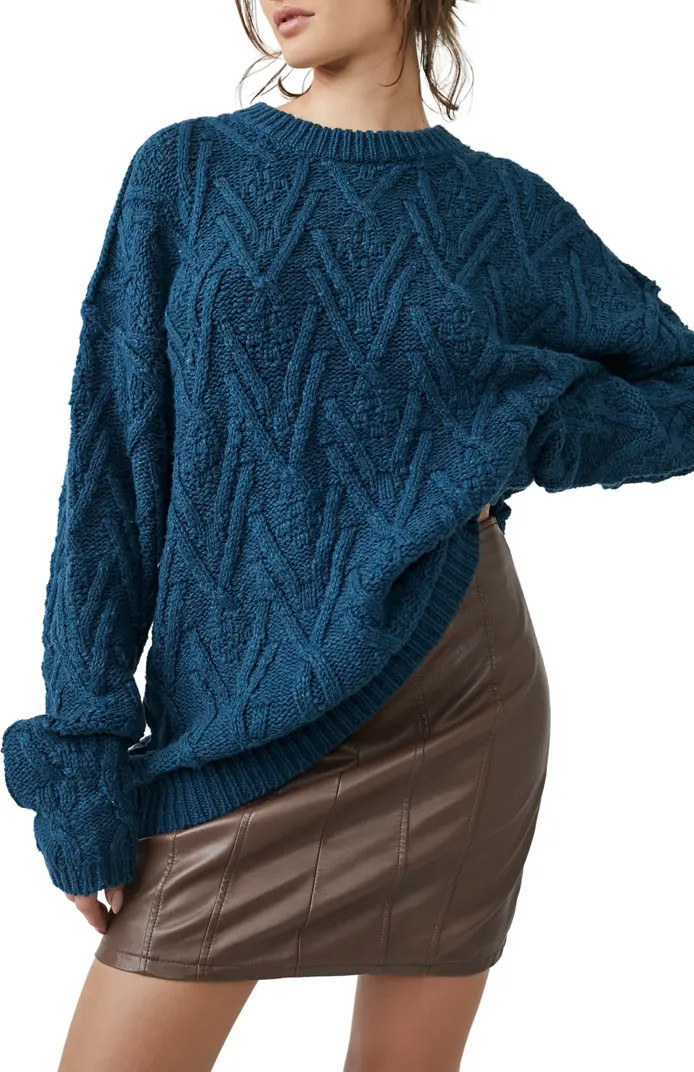 Isla Cable Stitch Tunic Sweater | Nordstrom