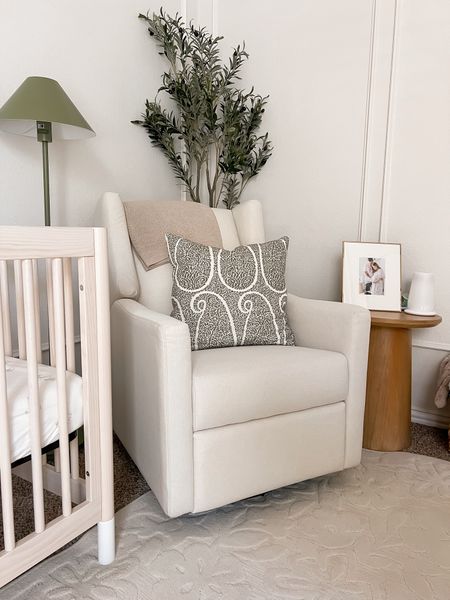 Ella’s nursery details! This rocking chairs has to be one of the best things we bought! It glides out to be a recliner and it’s so comfy to sit in for long periods of time!

#LTKHome #LTKKids #LTKBaby