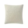 My Texas House 20" x 20" Jill Ivory Needlepoint Pumpkin Cotton Decorative Pillow | Walmart (US)