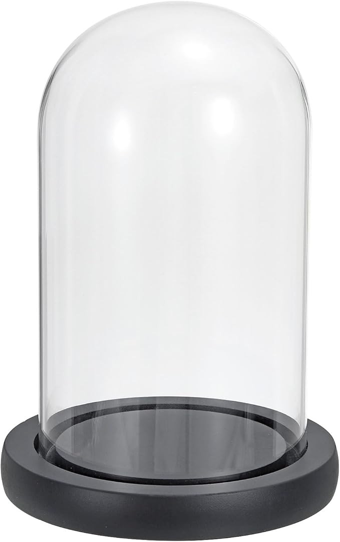 PATIKIL 7.1"x3.5" Clear Cloche Glass Dome, Glass Bell Jar Display Case Tabletop Centerpiece with ... | Amazon (US)