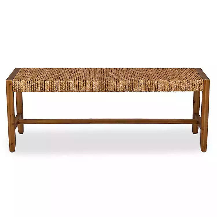 Camden Natural Woven Backless Bench | Kirklands