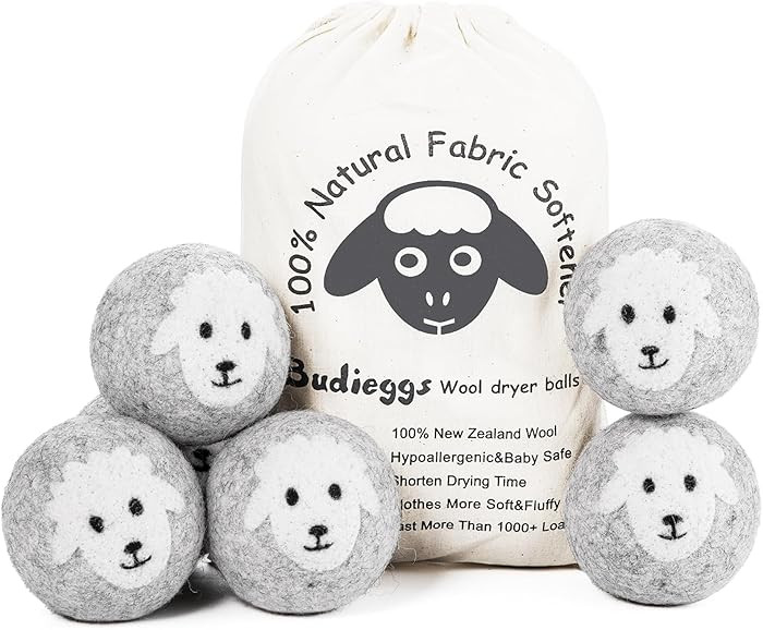 Wool Dryer Balls Organic XL 6-Pack, 100% New Zealand Chemical Free Fabric Softener for 1000+ Load... | Amazon (US)