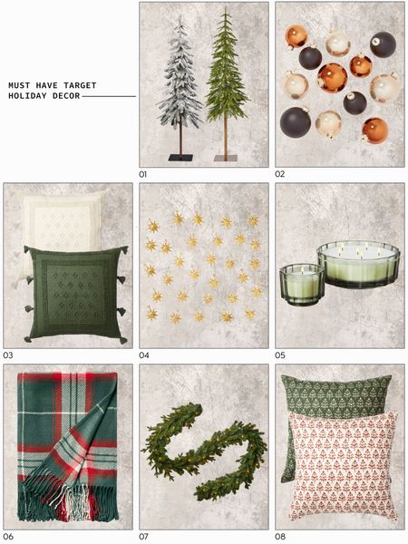 Target Christmas trees. Prelit Christmas trees. Flocked tree. Target Christmas decor. Target holiday decor. Holiday pillows. Neutral ornaments. Studio Mcgee holiday decor. Realistic tree. Tree scented candle. Christmas blanket. Pre-lit garland. 



#LTKHoliday #LTKhome #LTKunder50