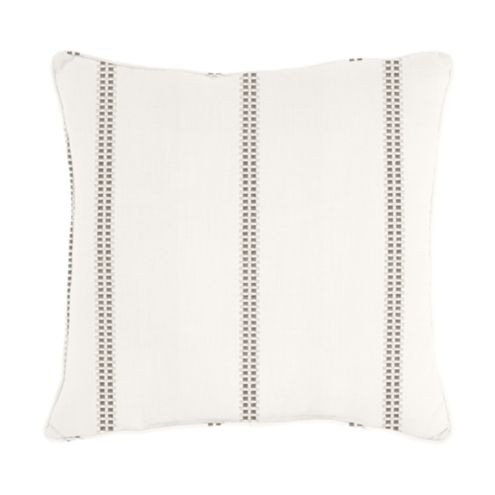 Glow Linen Sunbrella Outdoor Pillow with Chenille Stripes & Quick Dry Fill | Ballard Designs, Inc.