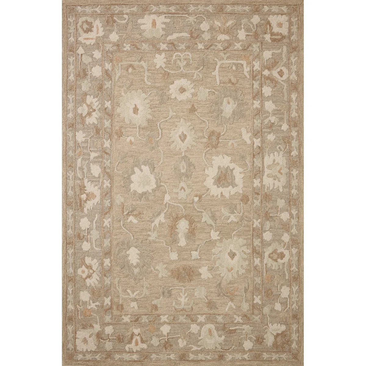 Chris Loves Julia x Loloi Dorothea Khaki / Dove Area Rug | Wayfair North America