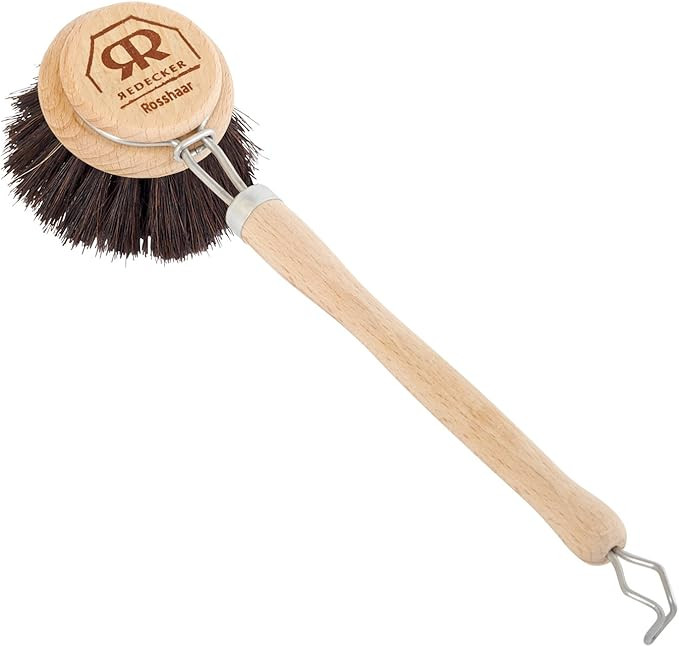 REDECKER Horsehair Dish Brush with Untreated Beechwood Handle, 9-1/2 inches, Gentle Natural Brist... | Amazon (US)