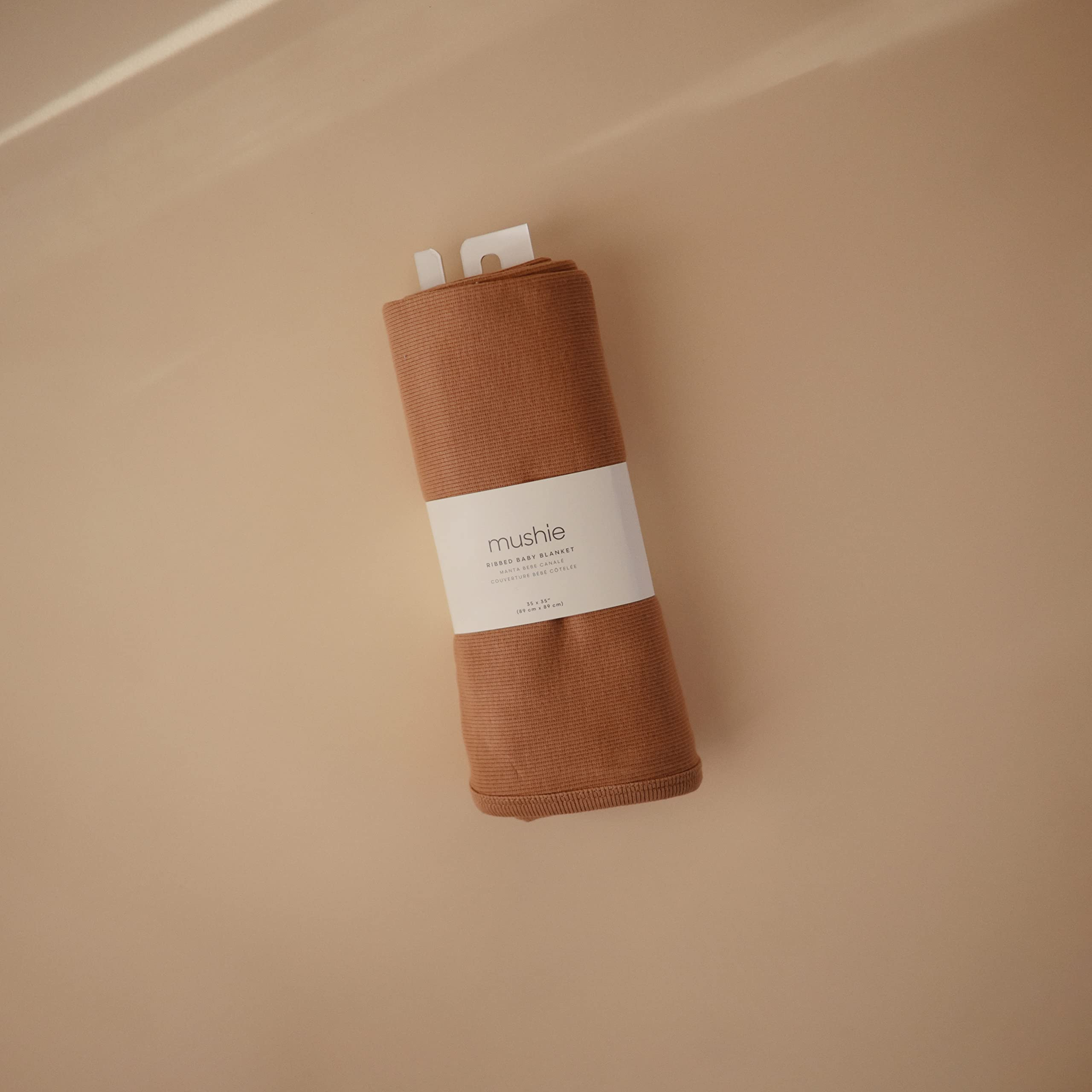 mushie Extra Soft Baby Blanket | Organic Cotton Ribbed Receiving Blanket, Swaddle, Stroller | 35x... | Amazon (US)