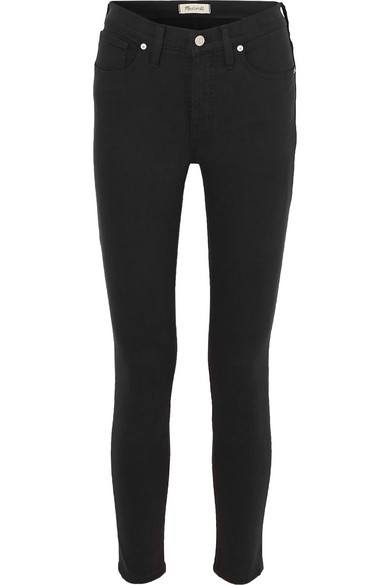 Madewell - Cropped High-rise Skinny Jeans - Black | NET-A-PORTER (US)