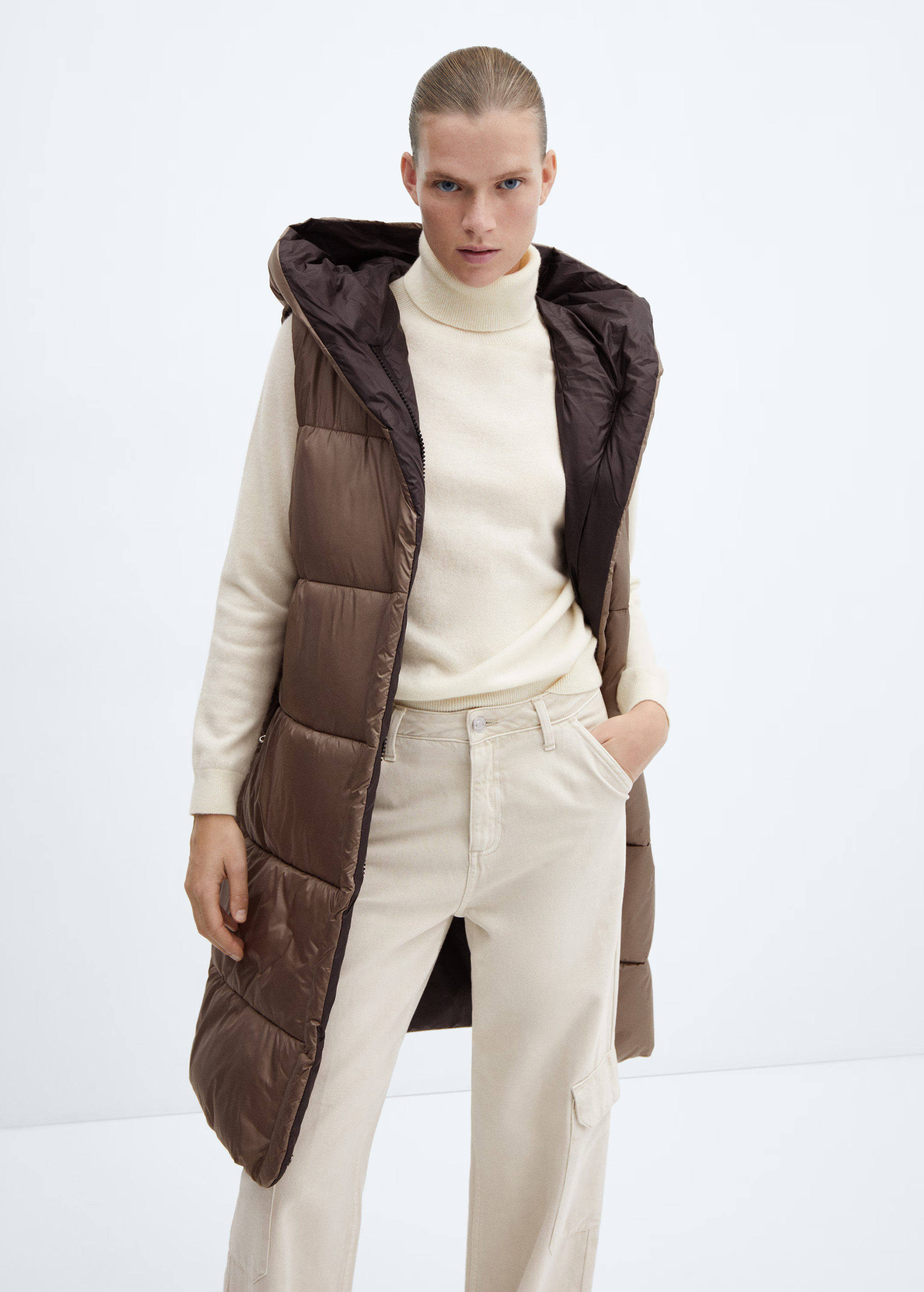 Long quilted gilet - Women | MANGO USA | Mango (US/MX/AU)