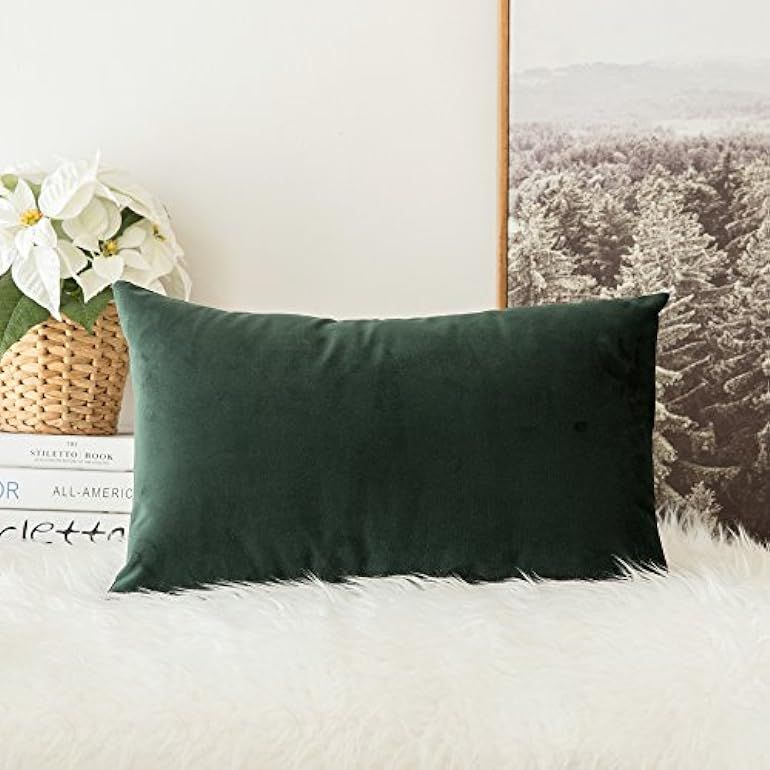 Miulee Velvet Christmas Soft Soild Decorative Square Throw Pillow Cover Cushion Case for Sofa Bed... | Amazon (US)