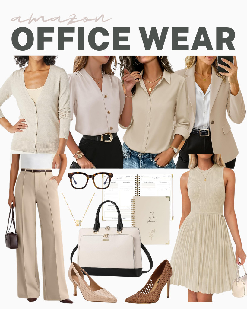 Here are some of the amazing finds we love for the office! EVALESS and Zeagoo’s button-down shirts are among this week’s bestsellers. These are perfect for LILLUSORY high-waisted pants! ZESICA’s sleeveless mini dress is also a favorite. You can pair these outfits with pointed-toe kitten heels or Nine West Tatiana Pump stilettos, then finish the look with a PAVOI Rondelle pendant necklace.

#LTKSeasonal #LTKSaleAlert #LTKTravel
 

 