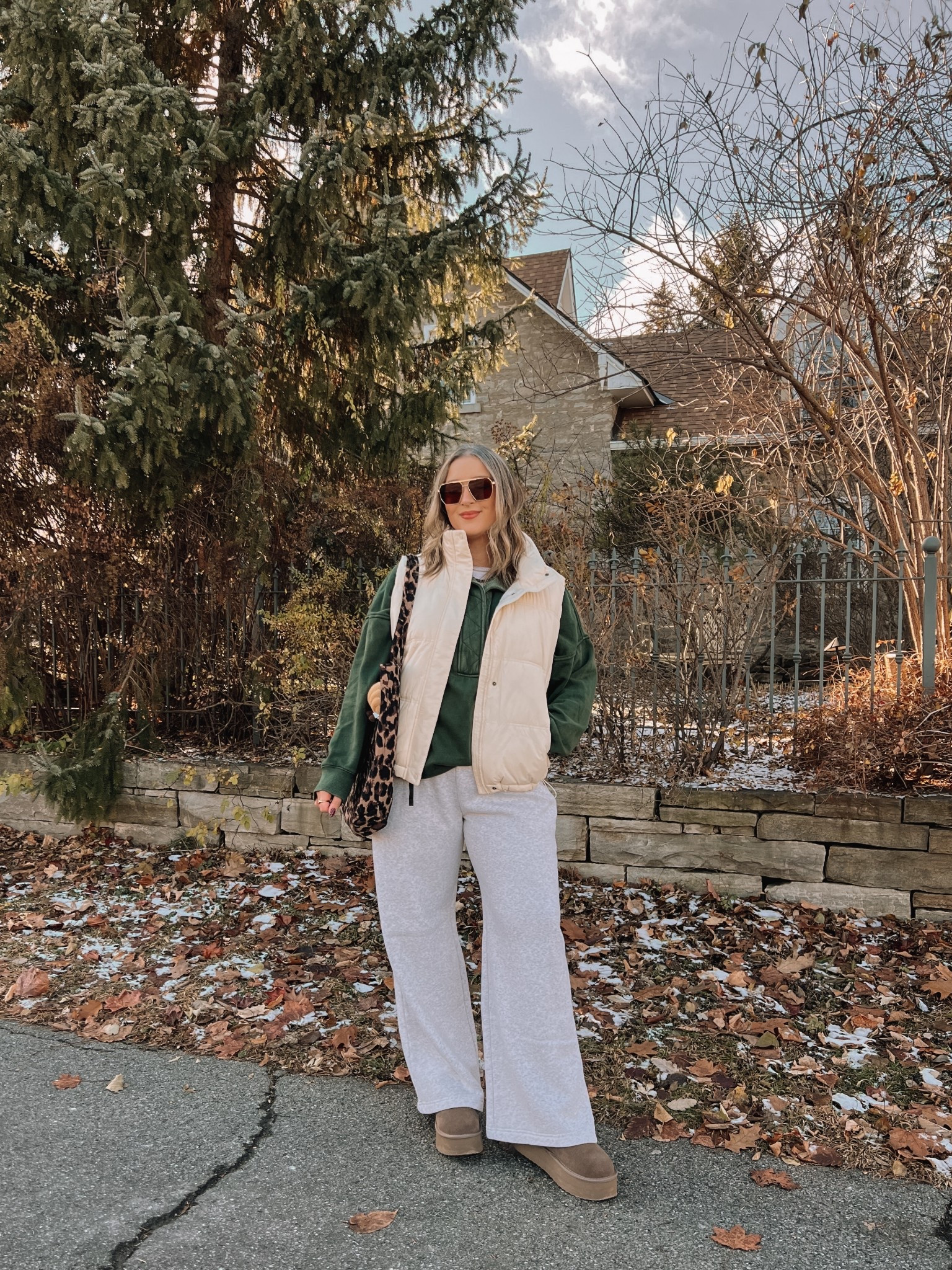 Comfy winter outfit! Wearing my usual size L in the sweatpants. Linked this year’s version of my dark green sweatshirt, wearing L, currently 25% off! Wearing L tall in the puffer vest (Canadian link under “similar products”). Ugg look for less boots are super comfy and such good quality! I’m a 9.5-10 shoe and wear a 10 in these


#LTKwinter #LTKstyletip #LTKmidsize