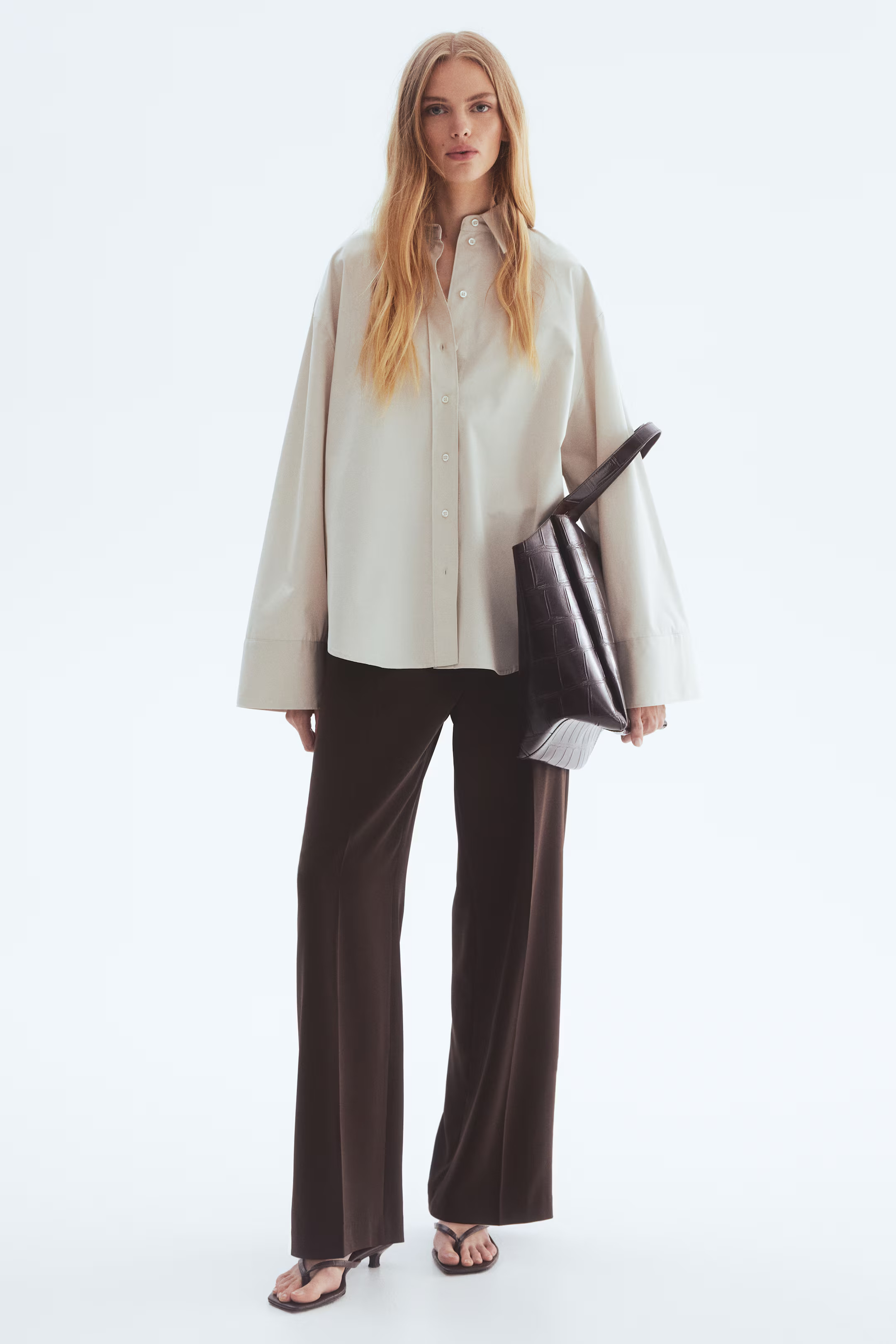 Tailored trousers - Dark brown - Ladies | H&M GB | H&M (UK, MY, IN, SG, PH, TW, HK)