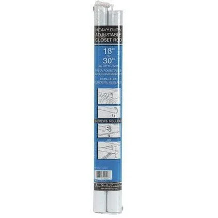 John Sterling Adjustable Closet Rod 18 To 30 White 1-1/4 Dia. | Walmart (US)