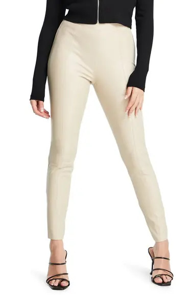 Topshop Faux Leather Leggings (Petite) | Nordstrom