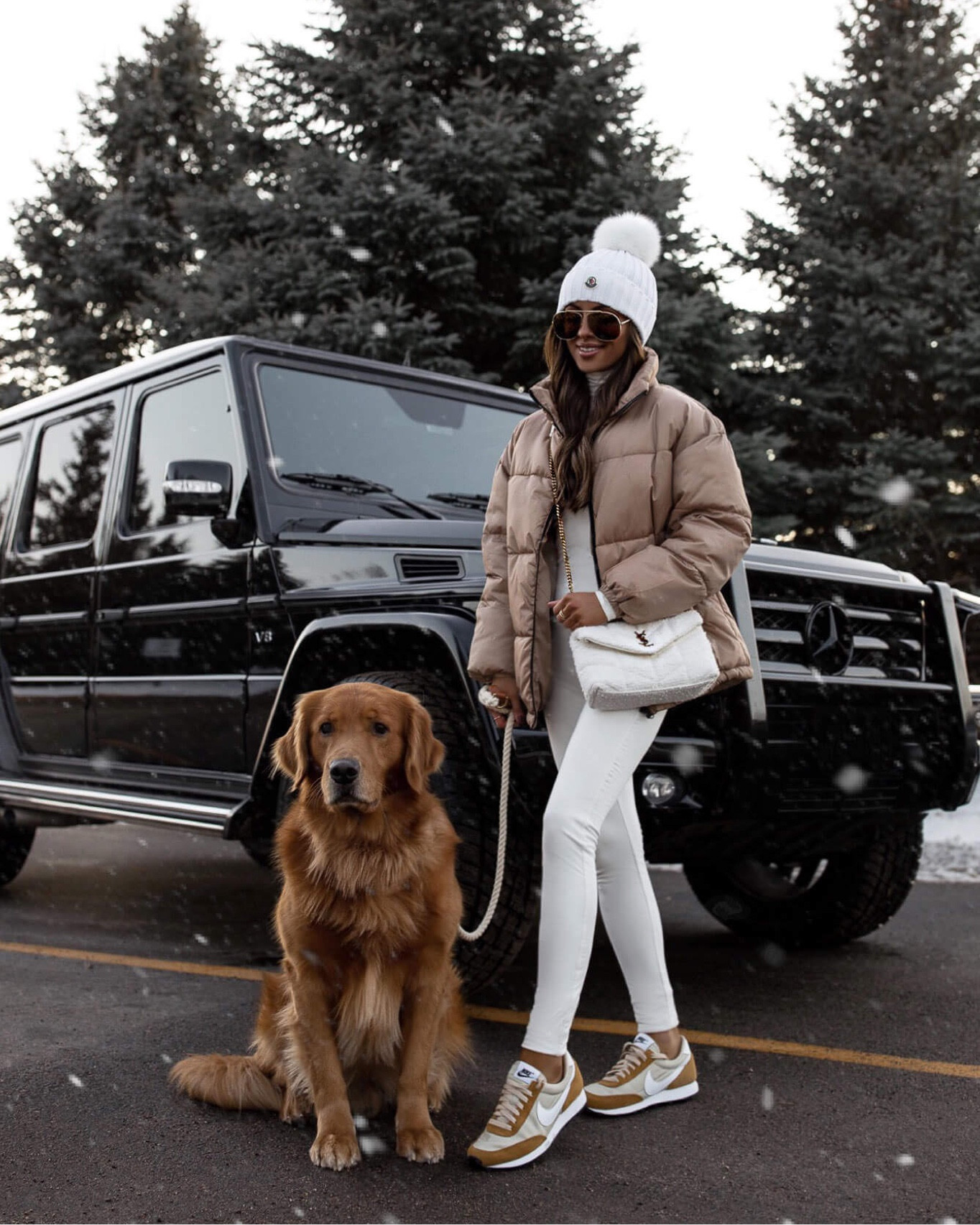 Winter outfit ideas
Nordstrom beige puffer
White catsuit
Nike sneakers
Moncler beanie
Ski season outfits 


#LTKSeasonal #LTKfindsunder100 #LTKtravel