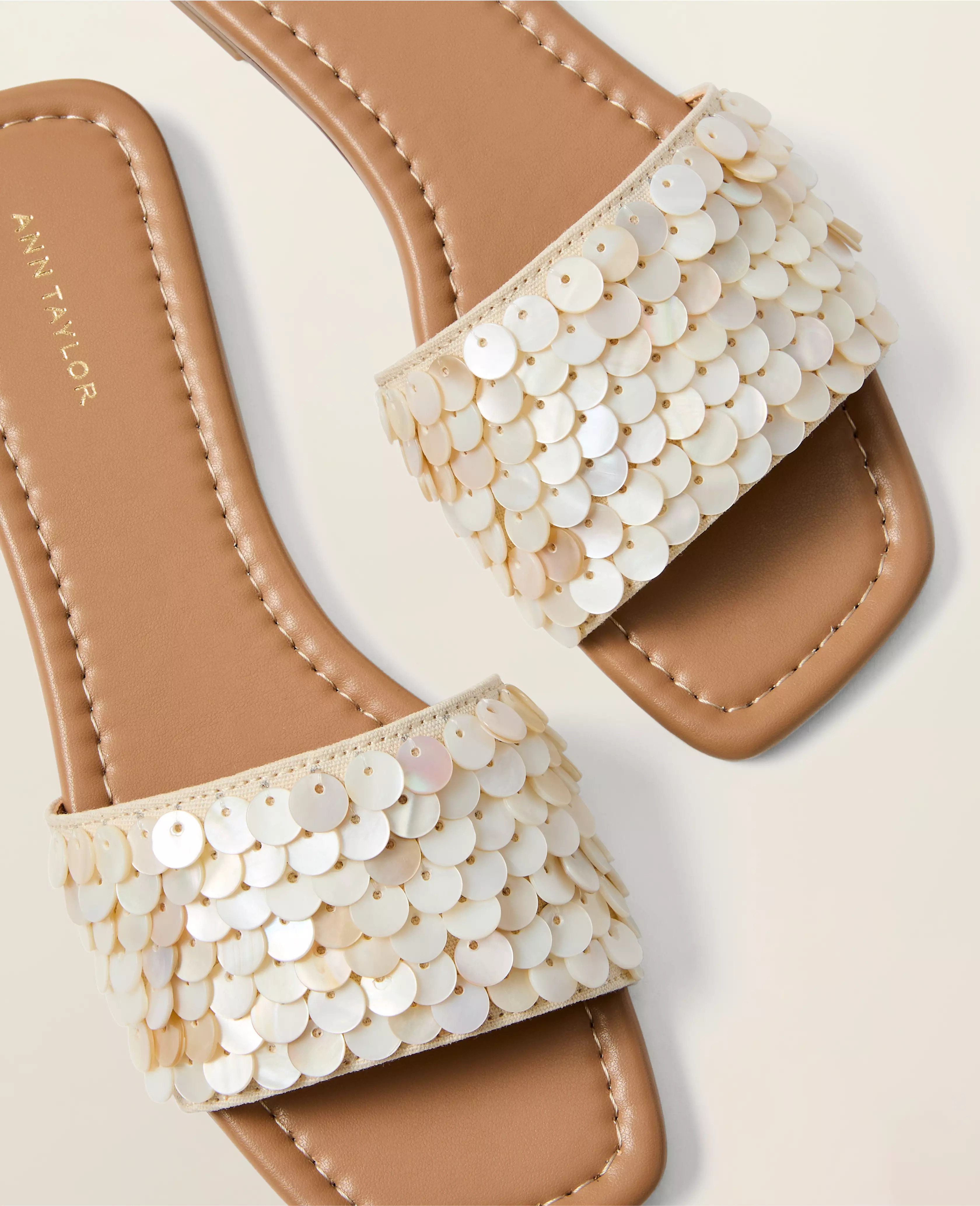 Embellished Slide Sandal | Ann Taylor