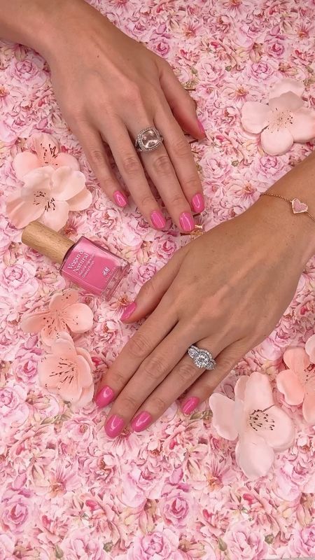 Found the prettiest Barbie pink nail color you can easily apply at home yourself in a few minutes! Best part? It’s a vegan, natural nail polish that lasts and is the prettiest pink nail color! This nail polish is also under $10 at H&M - exact color is piece of blossom  

#LTKbeauty #LTKstyletip #LTKunder50