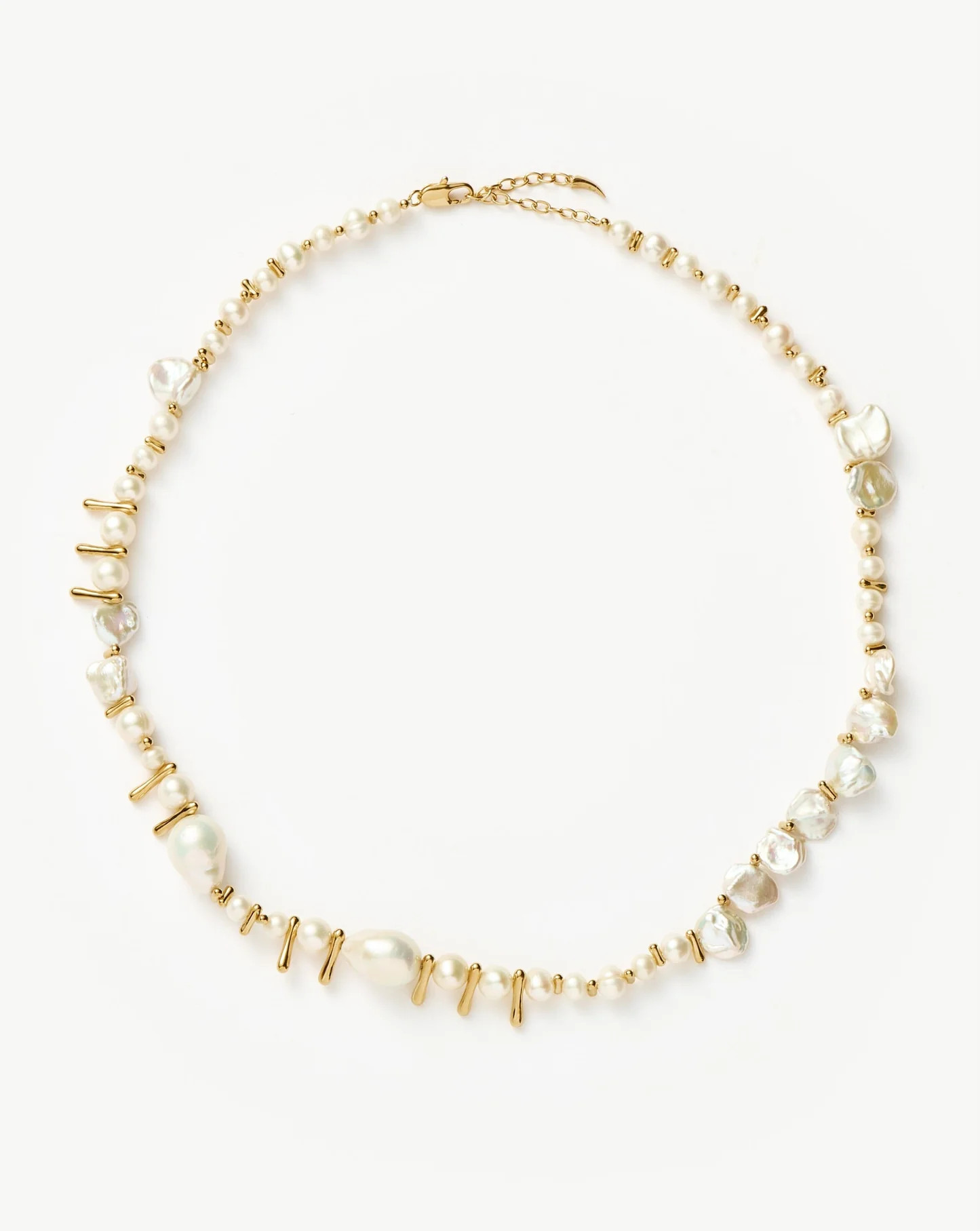 Mixed Pearl Statement Beaded Necklace - Gold | Missoma US | Missoma US