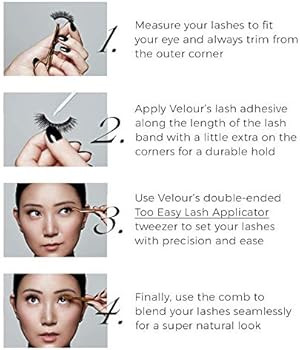 Velour Eyelash Glue - Strong Hold White Lash Adhesive - Brush On Applicator. Premium hypoallergen... | Amazon (US)