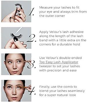 Velour Eyelash Glue - Strong Hold White Lash Adhesive - Brush On Applicator. Premium hypoallergen... | Amazon (US)