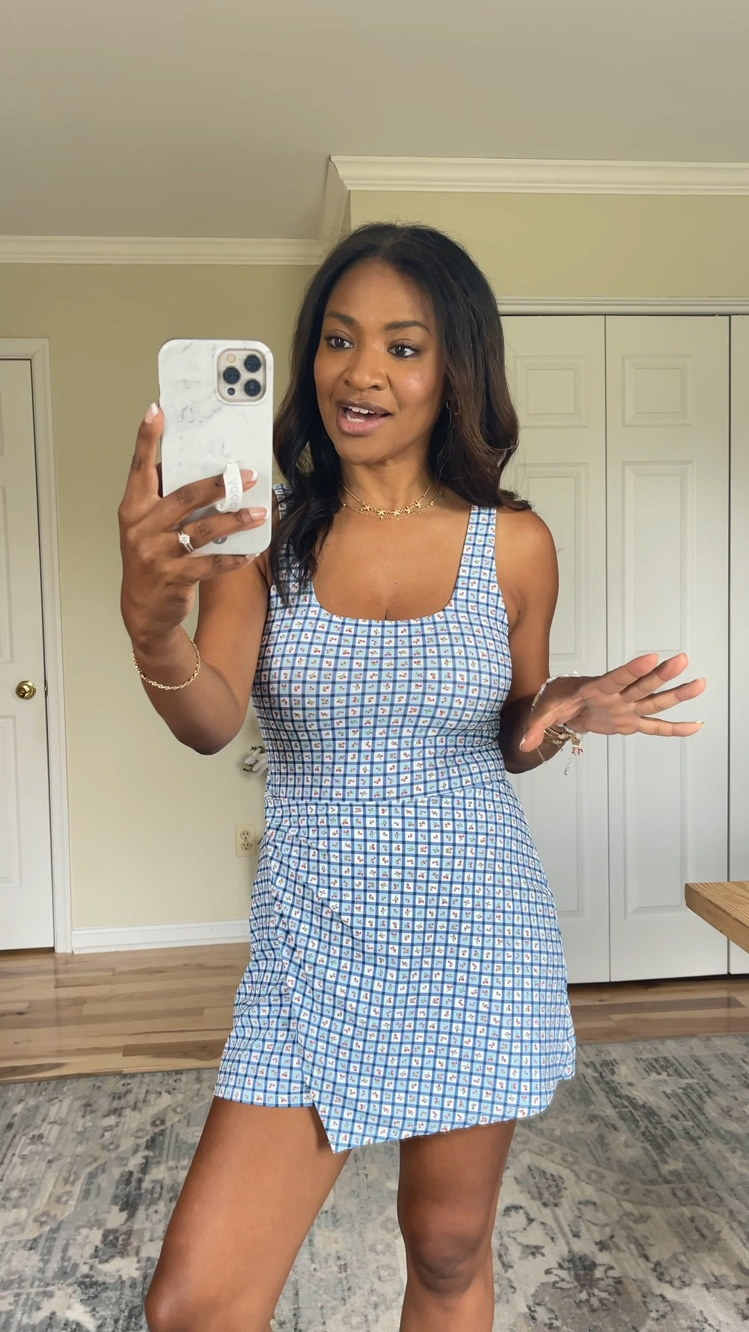 Wearing a small in the dress. Size down 1/2 in the shoes

#LTKgrwm #LTKootd #LTKOver40