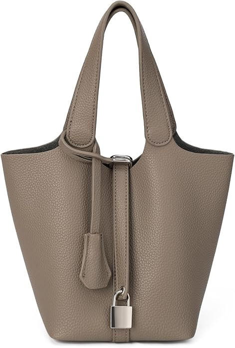 Tote Bag for Women Vegan Leather Bucket Purse for Women Top Handle Handbag Shoulder Bag with Deta... | Amazon (US)