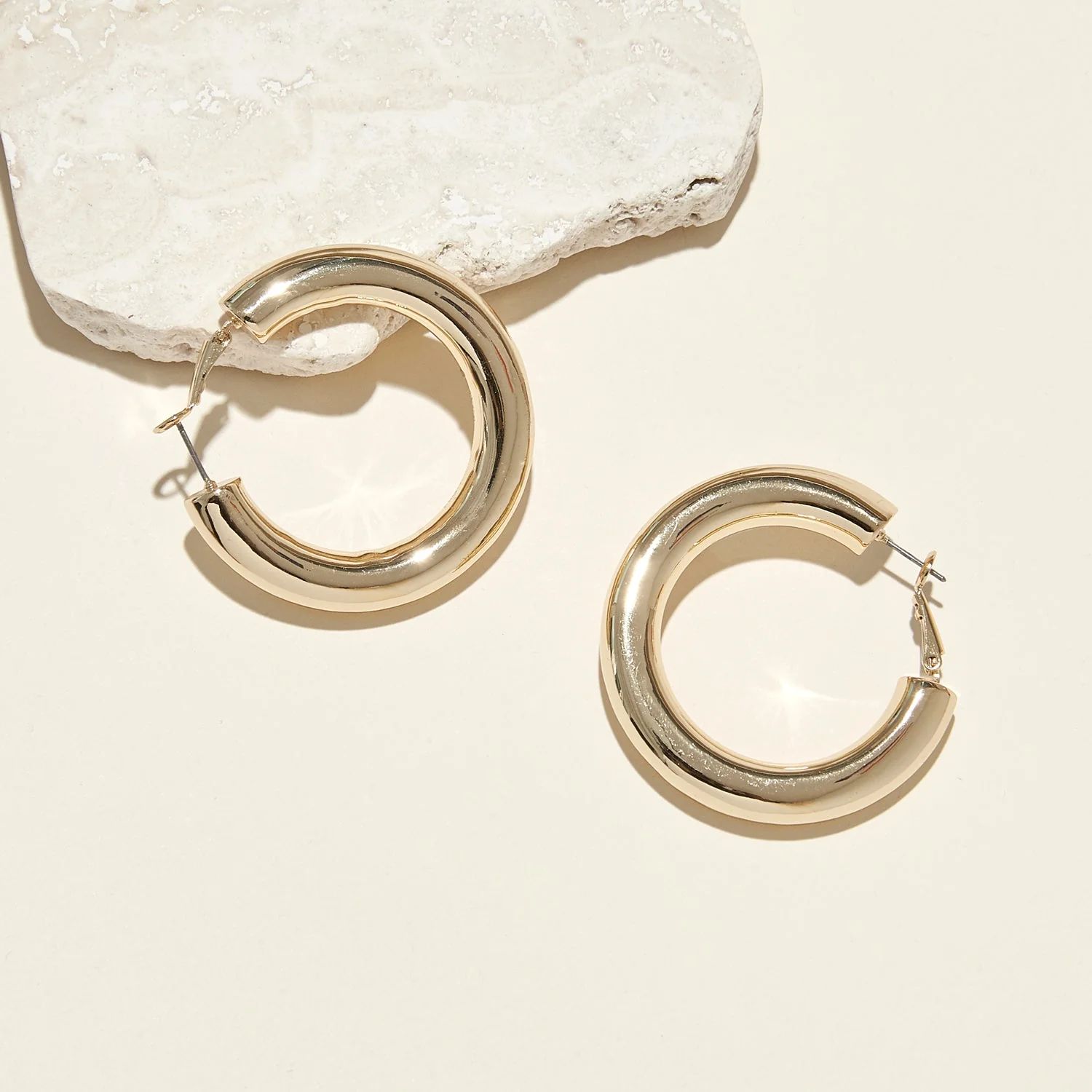 Emma Lux Hoop Earrings Gold by Mignonne Gavigan | Support HerStory