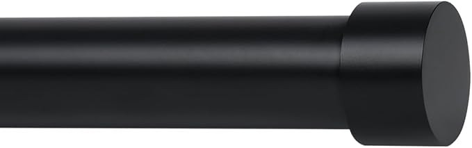 Ivilon Window Curtain Rod End Cap - 1 inch Pole. 120 to 240 Inch. Black | Amazon (US)