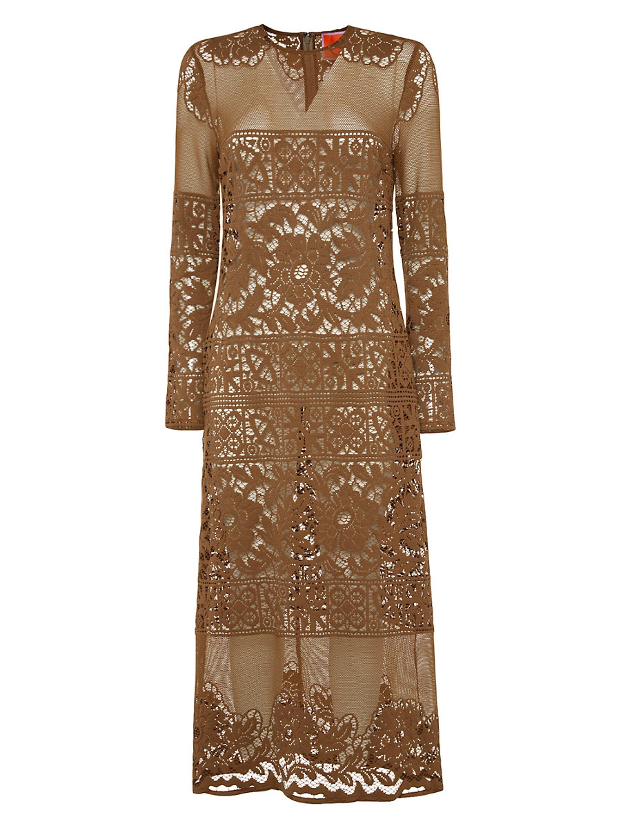 Women's Lacey Swing Dress - Solid Militare - Size Large | Saks Fifth Avenue