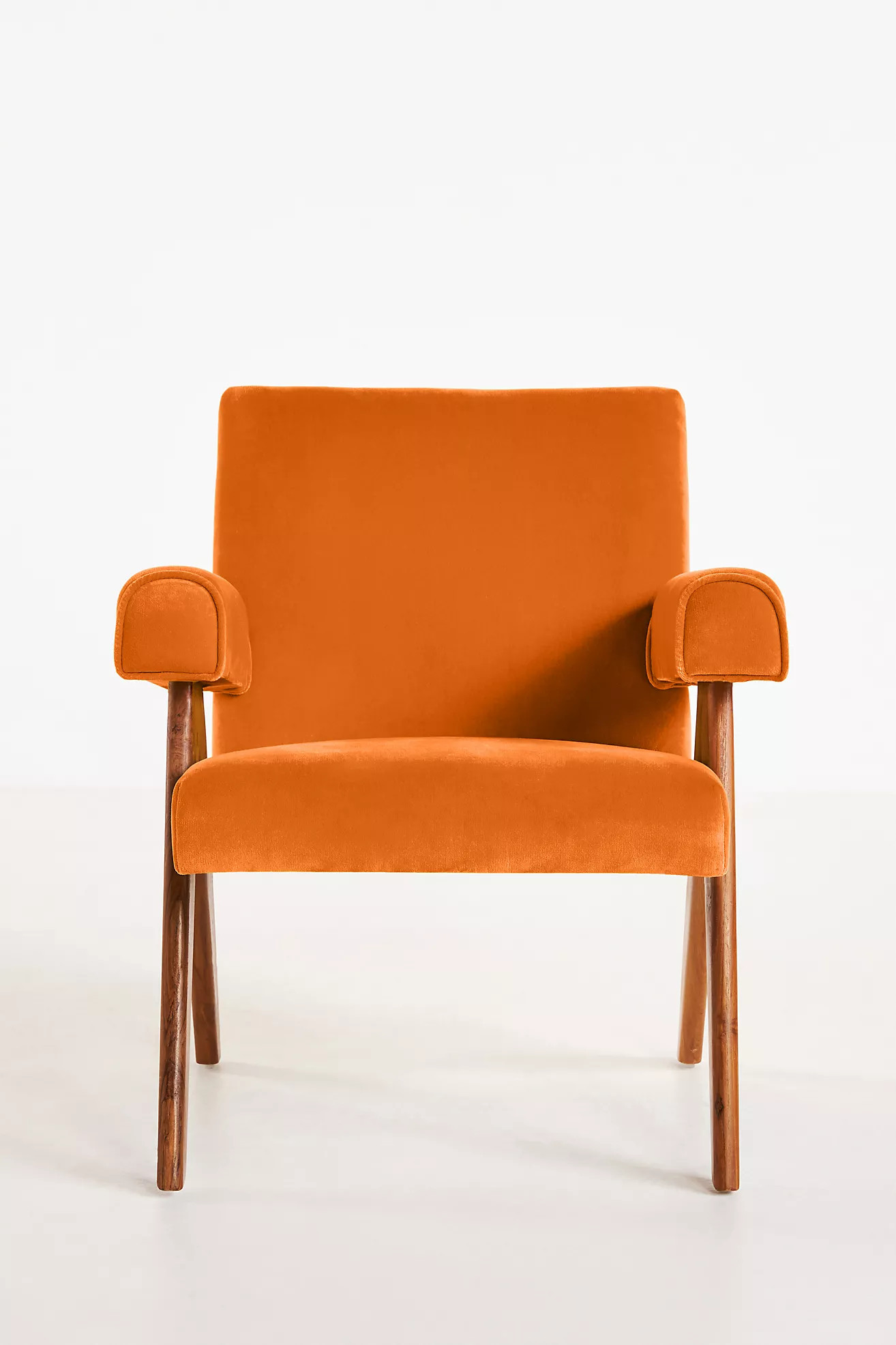Velvet Ashton Upholstered Teak Accent Chair | Anthropologie (US)